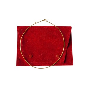 Cartier 18K Yellow Gold Wire Double Hook Choker Necklace Collar 15 1/2" w/ Pouch