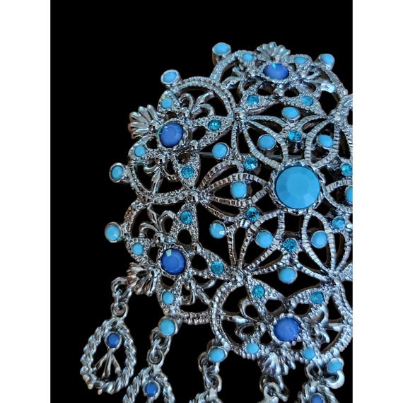 Joan Rivers Turquoise Blue Swarovski Crystal Filigr… - Gem