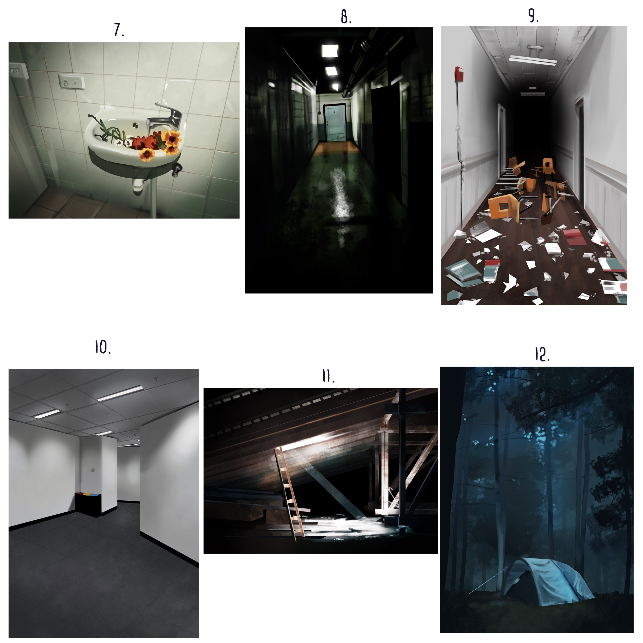 Liminal Space/Dark Aesthetic/Dreamcore/Scenery Collage pack 