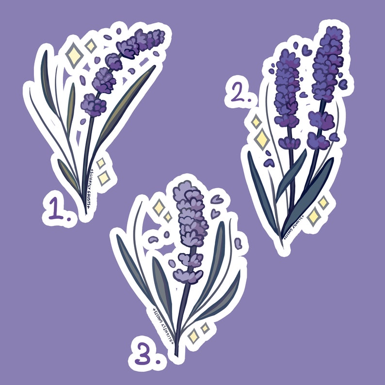 Lavender Stickers - Etsy