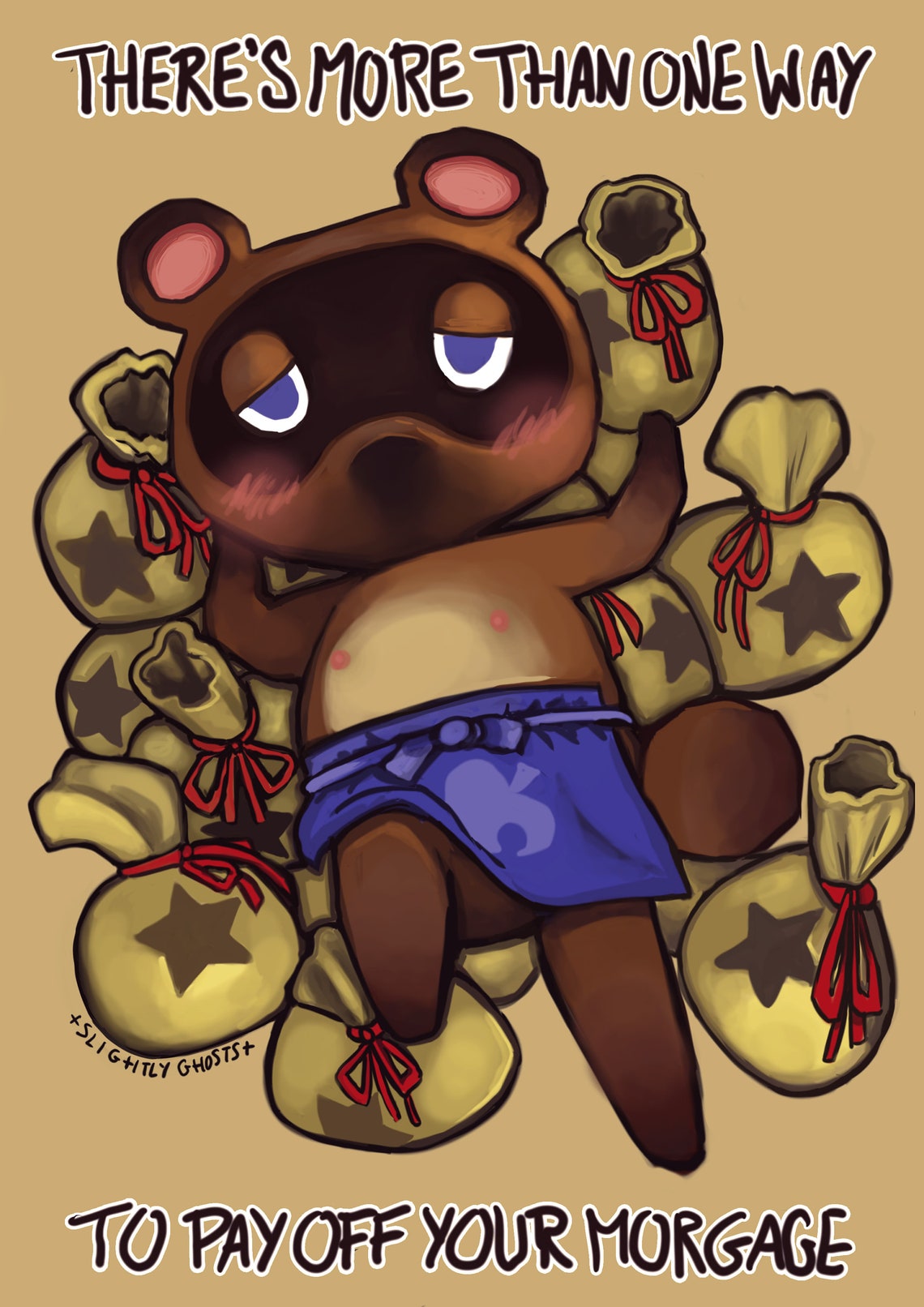 Tom Nook Wants Your Bells Print Etsy