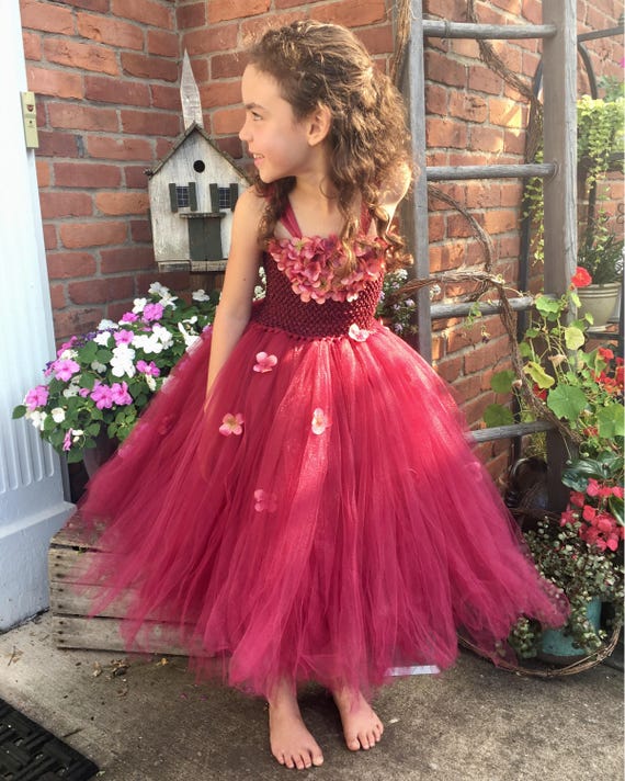 maroon tutu dress