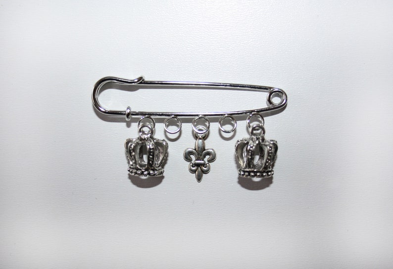 Charm Safety Pin Gothic Brooch Punk Alternative Unusual Kilt Accessory Gift for Him or Her