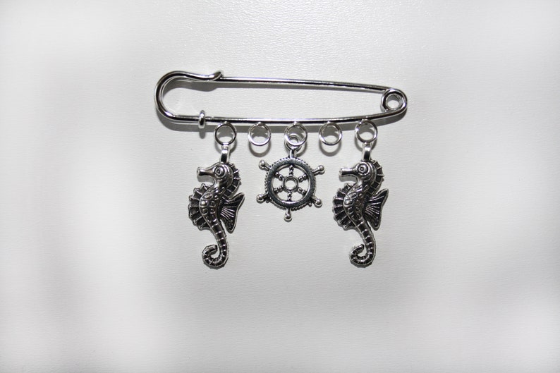 Charm Safety Pin Gothic Brooch Punk Alternative Unusual Kilt Accessory Gift for Him or Her