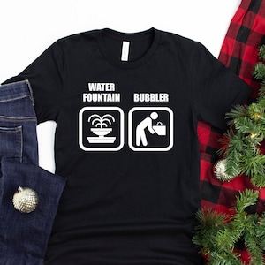 Funny Wisconsin Humor Shirt - Water Fountain Vs Bubbler Short-Sleeve Unisex T-Shirt