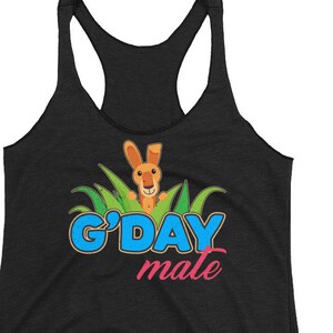 G&#39;Day Mate australischer Känguru Fan Good Day Mate Frauen Racerback Tank Top Shirt
