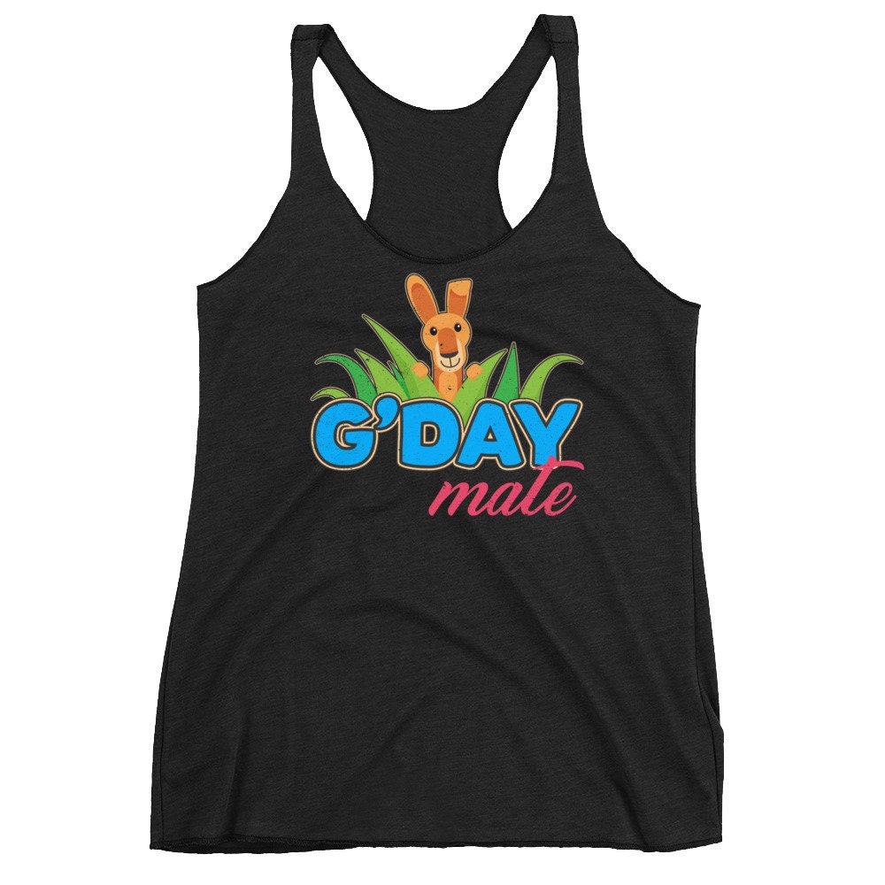 G'day Mate Australian Kangaroo Fan Good Day Mate Women's Racerback Tank Top  Shirt - Etsy