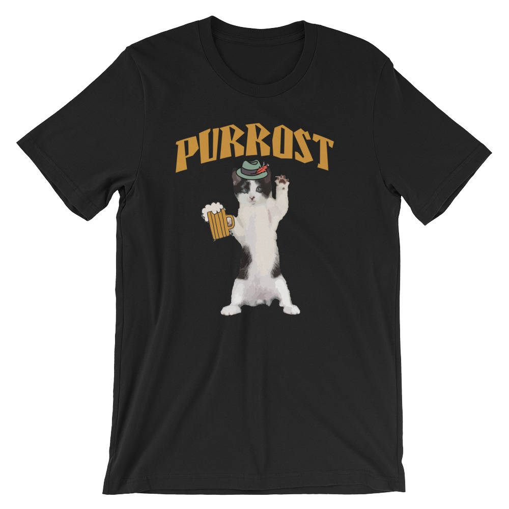 Discover Purrost Oktoberfest Bier trinkende Katze Kitty Prost T-Shirt