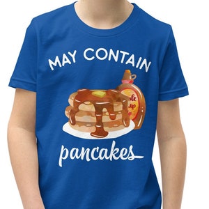 Mai Enthalten Pfannkuchen Lustige Pfannkuchen Warnung Ahorn Sirup Butter Flapjack Stacks Frühstück Favoriten für Kinder T-Shirt