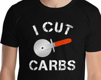 ピザカッター 炭水化物カット おもしろピザ屋 ダイエット フィットネス愛好家 Tシャツ