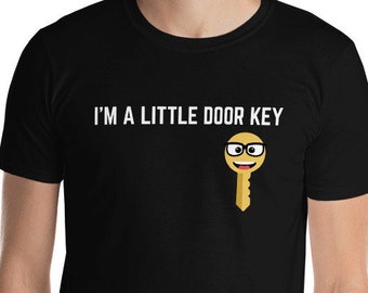 I'm A Little Door Key Dorky Pun Funny Book Nerd Sense Of Humor Geek Reading Glasses Mom Dad Kids Joke T-Shirt