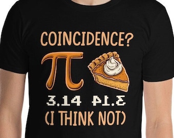 Grappige pompoentaart wiskunde Pi 3.14 is gelijk aan taart achteruit gespeld Food Science omtrek Pi symbool formule Thanksgiving Day grappen T-shirt