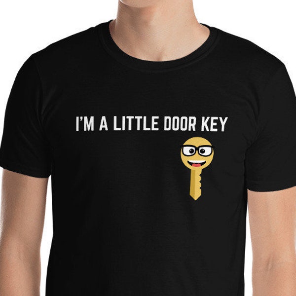 I'm A Little Door Key Dorky Pun Funny Book Nerd Sense Of Humor Geek Reading Glasses Mom Dad Kids Joke T-Shirt