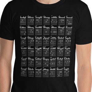Guitar Player Chords Fingerboard Chart Creative Musician Songwriter Gift T-Shirt
