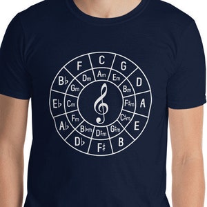 Treble Clef Composer Musician Circle Of Fifths Music Key Signature Harmony Theory Class 5ths Study Gift T-Shirt