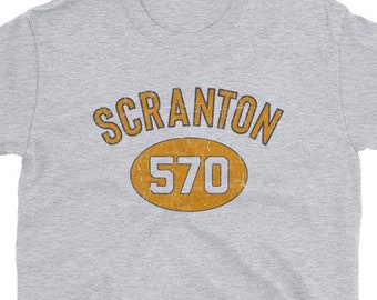 Scranton Pa 570 netnummer Retro Vintage verdrietig Electric City van liefde uniek T-Shirt