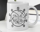 12AX7 ECC83 Pre Amp Vacuum Tube Diagram Pin Layout Schematic Vintage Analog Gear Repair Microwaveable Coffee Mug