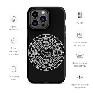 Custom Colors Musician Advanced Circle Of Fifths Music Theory Key Signature Chart Orchestra Band Composer Rockstar Gift Tough iPhone Case
