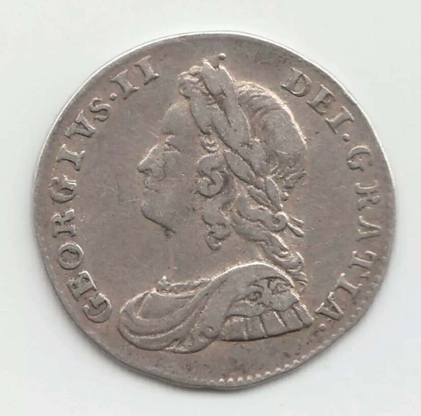 Image of 1732 Silver Threepence 3D - George Ii