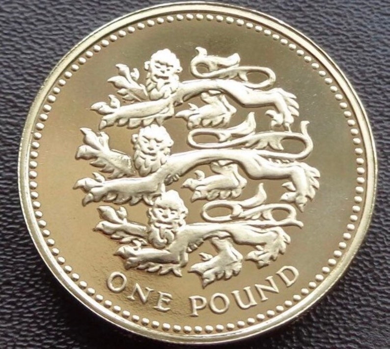 3 lions pound coin