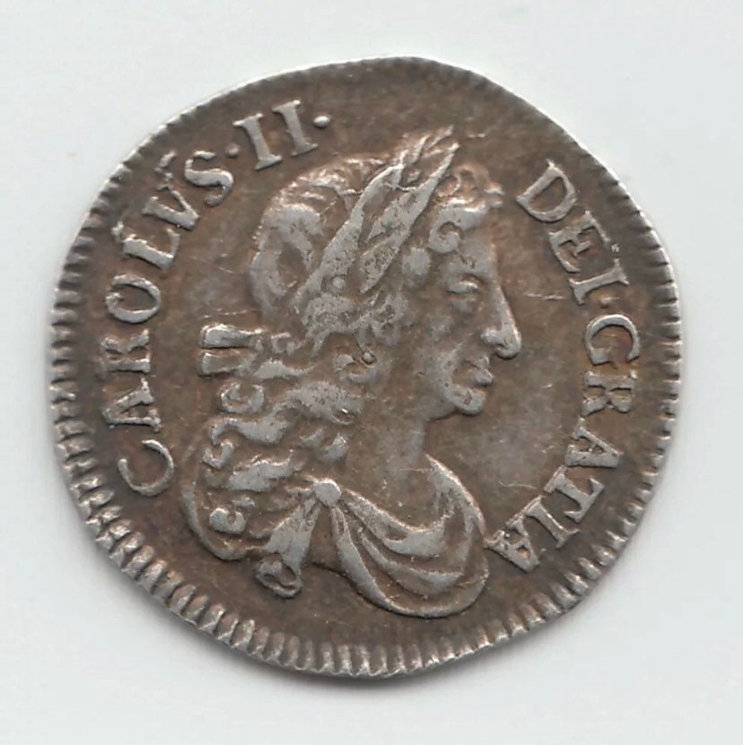 Image of 1680 Silver Threepence 3D - Charles Ii