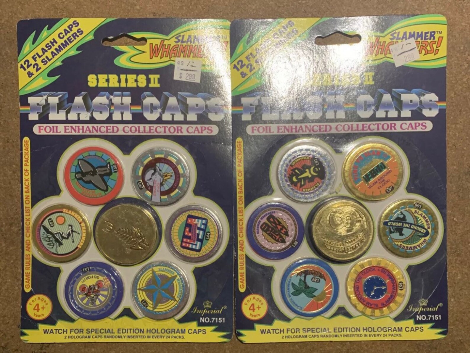 Slammer Whammers Series Flash Caps 1994 Pogs And Slammers Etsy