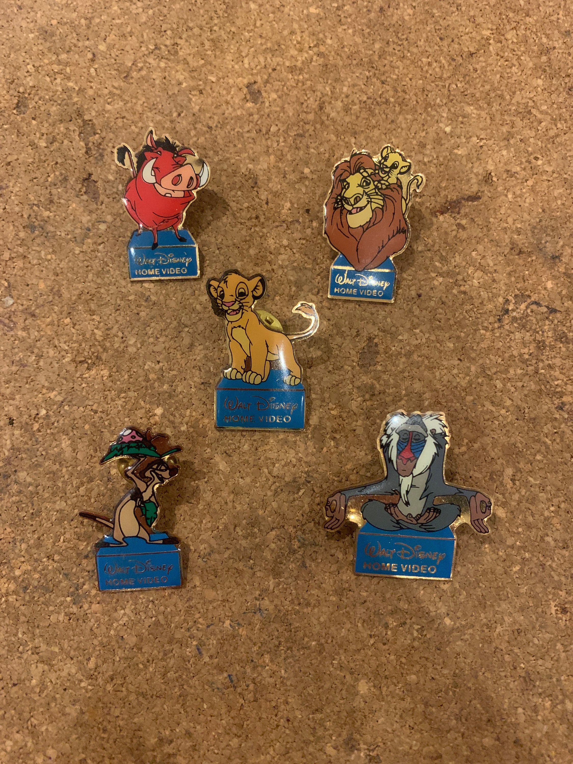 Walt Disney home video THE LION KING Pin Badges Animals Etsy