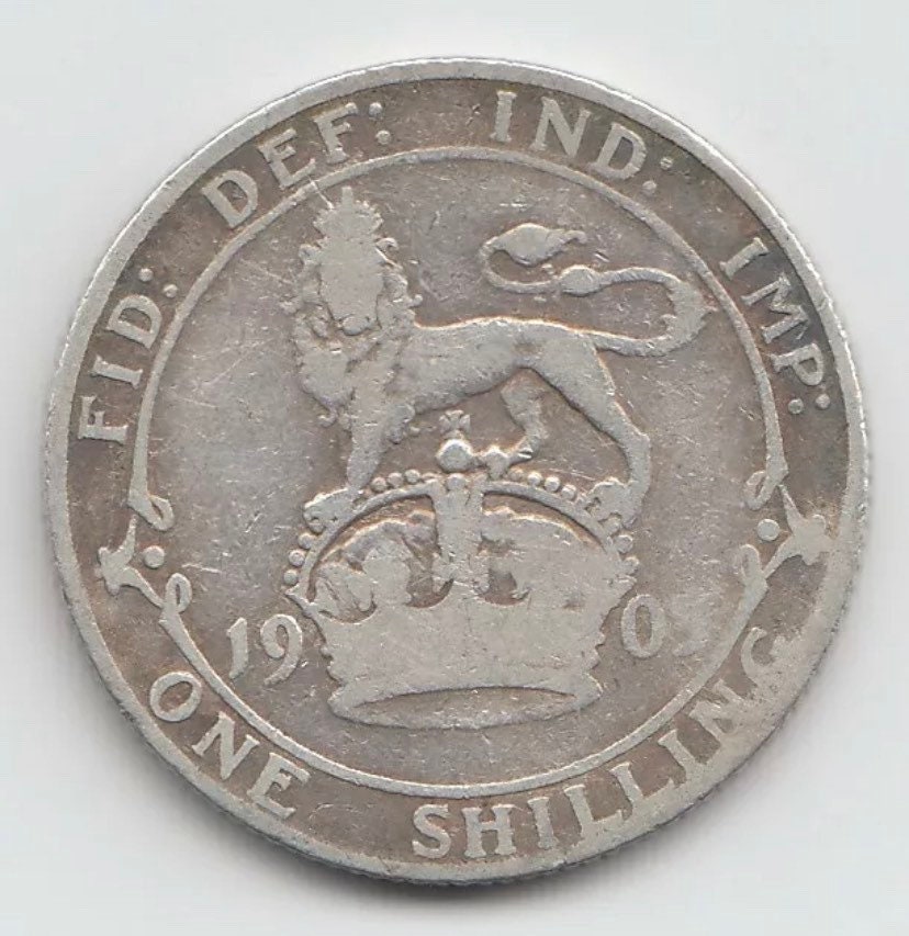 Image of 1905 Edward Vii Silver Shilling Coin