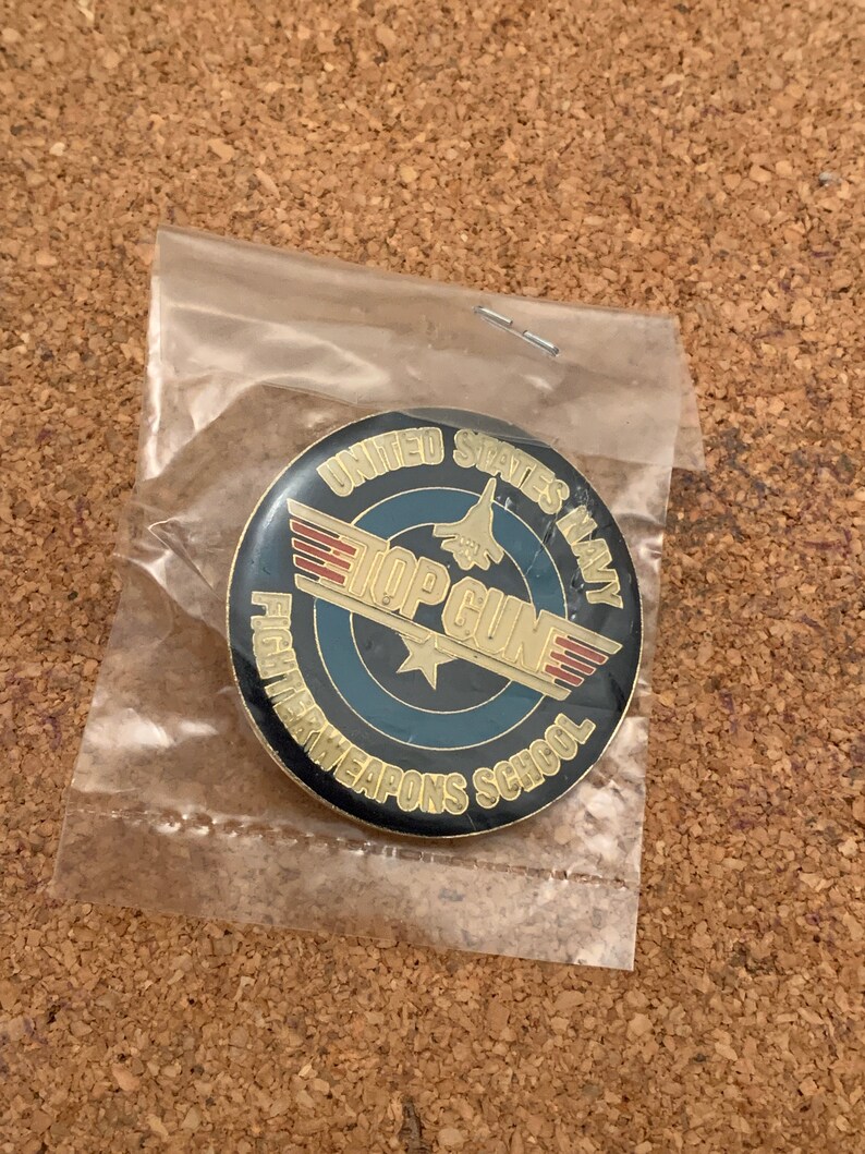 Top Gun Vintage Pin Badge Etsy