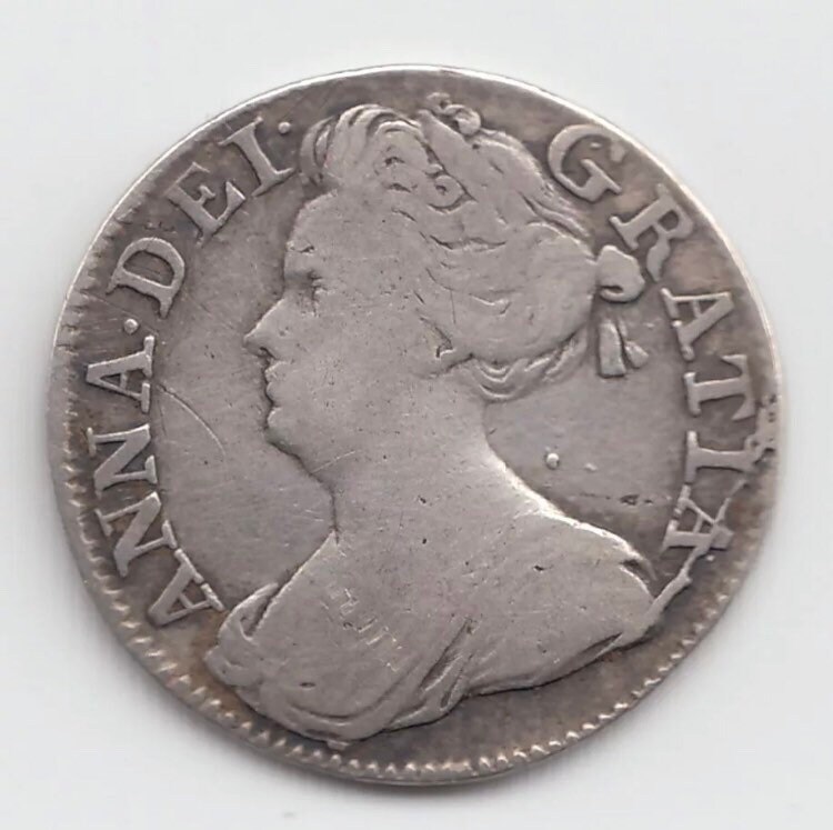 Image of 1709 Silver Threepence 3D Anne