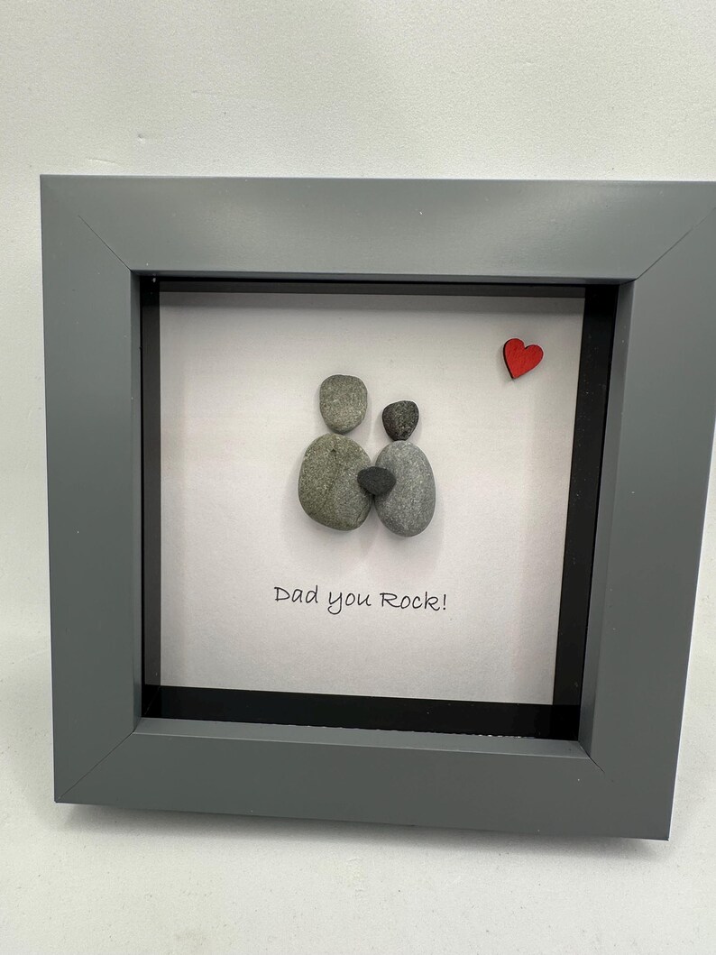 Happy Father’s Day Pebble Art, Dad You Rock, Pebble Art Father, Pebble ...