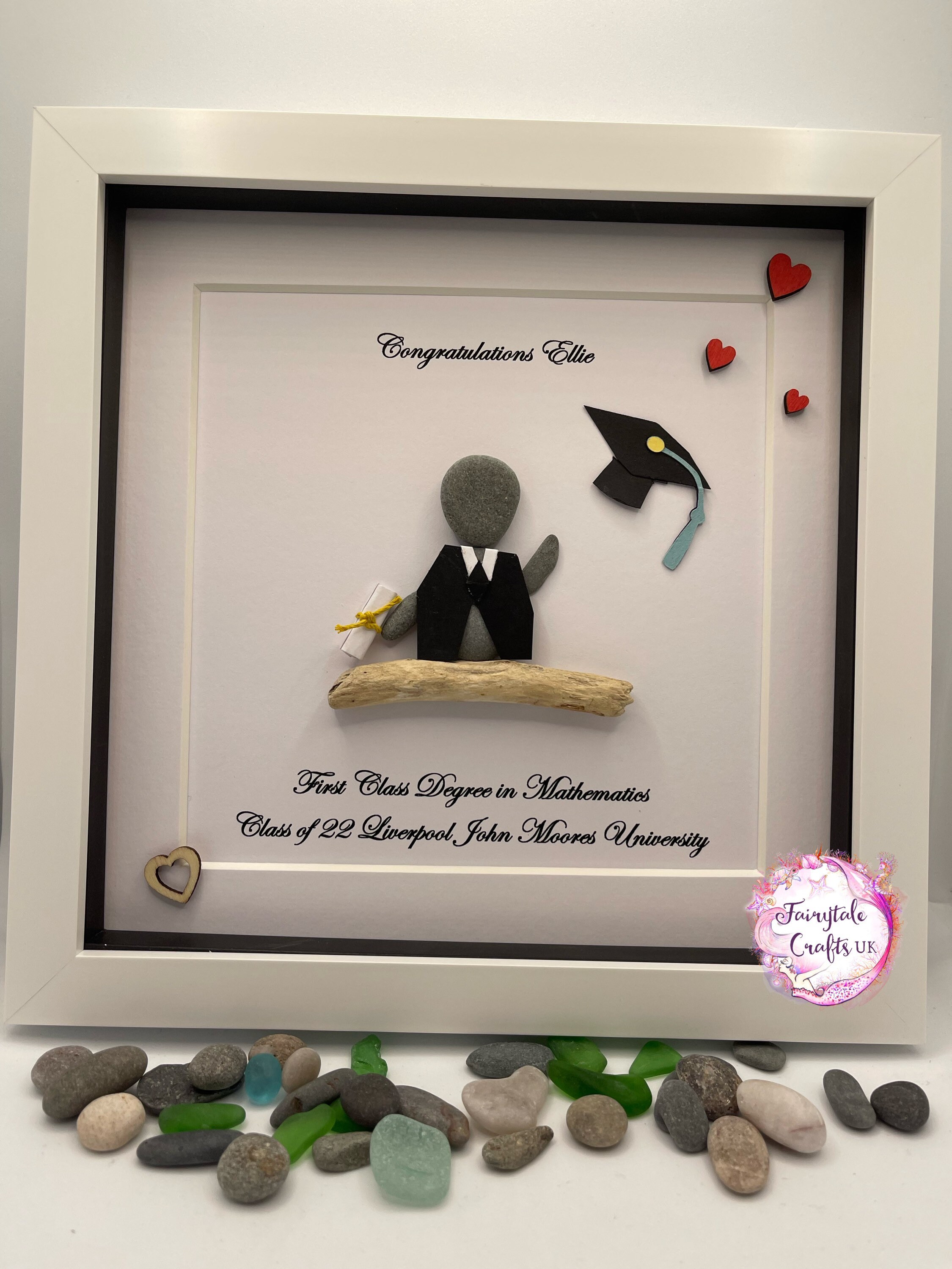Pebble Art- Pebble Art Graduation- Graduation Gift- Personalised ...