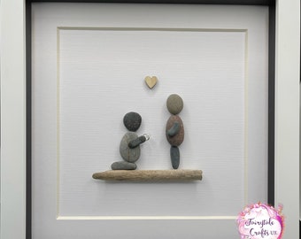 Engagement pebble art gift a proposal