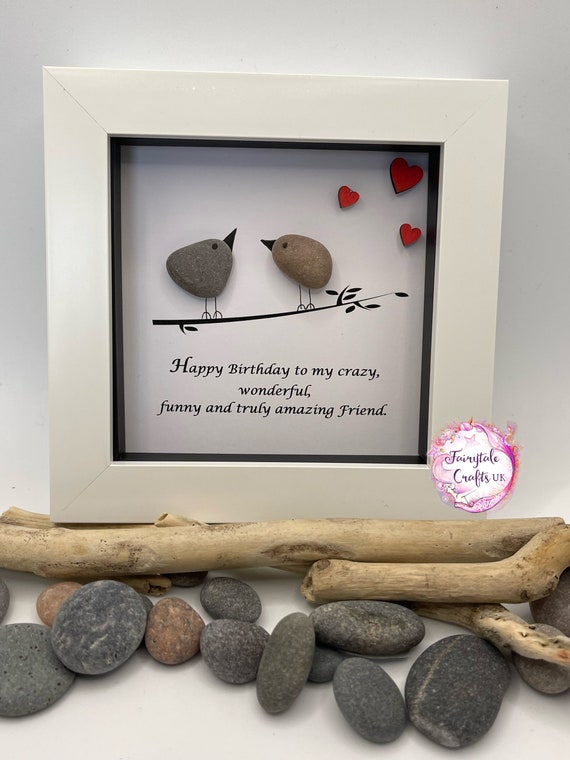 Pebble Art Friends, Pebble Art Birthday, Personalised Gift UK