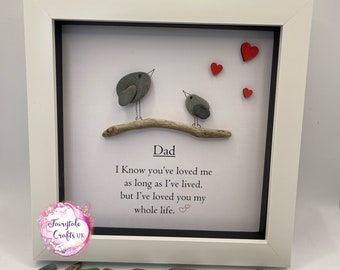 Bird pebble art, Father’s Day gift, Father’s Day pebble art, Father’s Day gift