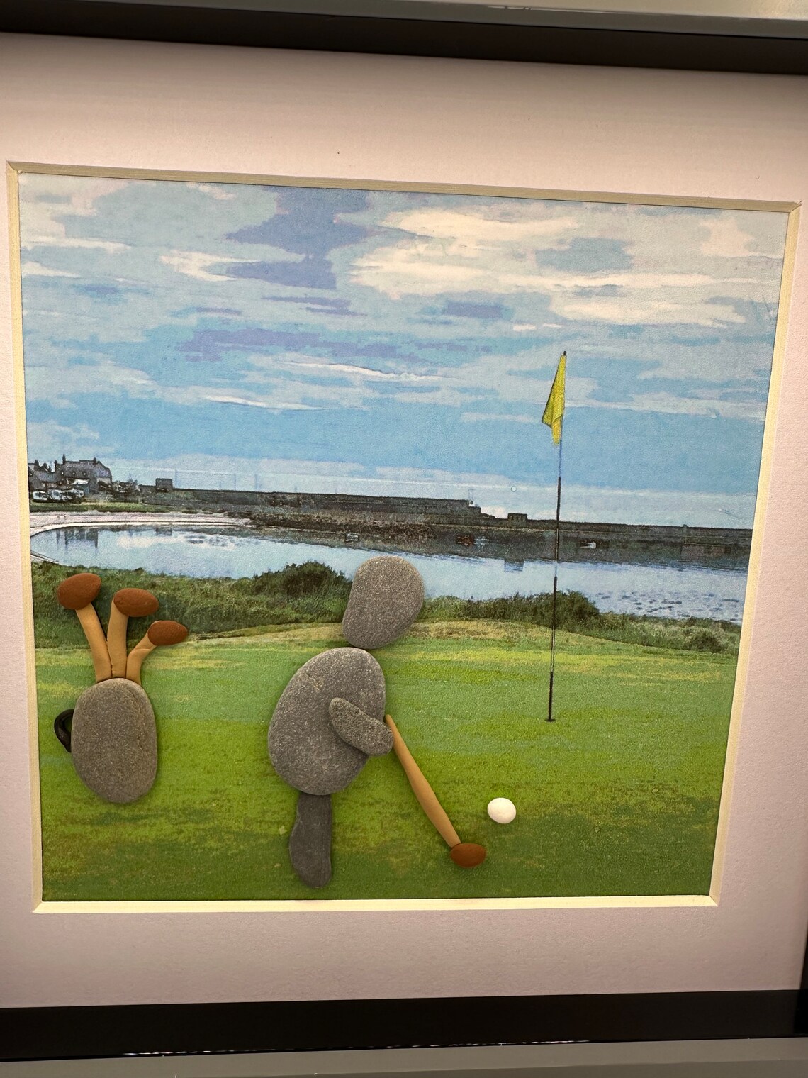 Golf Pebble Art, Golfer, Rosehearty Golf Course, Pebble Art Golf ...