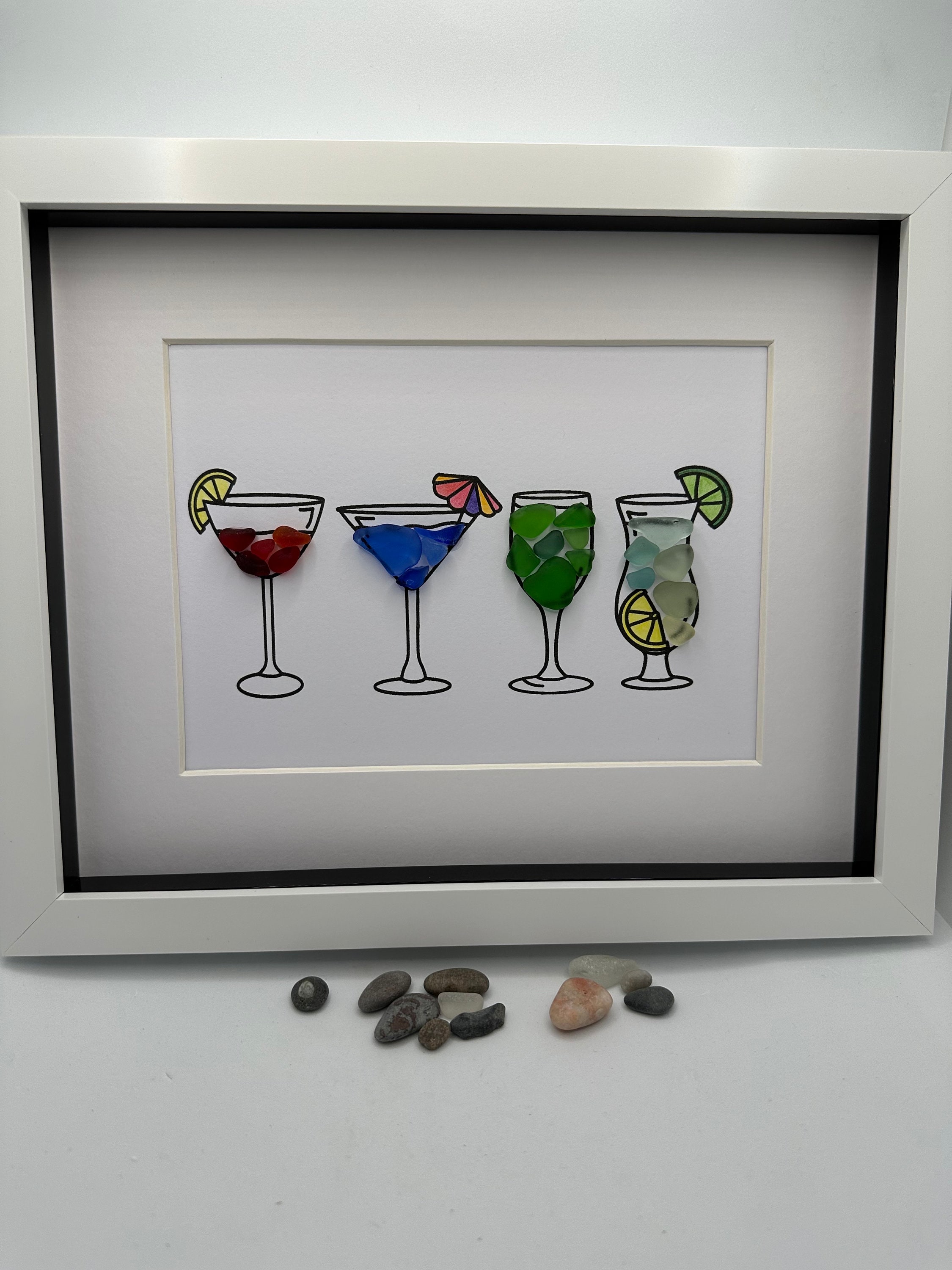 シーグラスアート『Sea Cocktail.。.:*☆』 シーグラスアート「カクテル」 その他アート ゆきみ工房 通販