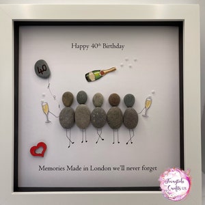 Pebble art bestie, pebble art birthday, birthday gift 40th, 50th, 60th, pebble art friends, personalised, friend gift, birthday gifts Bild 5