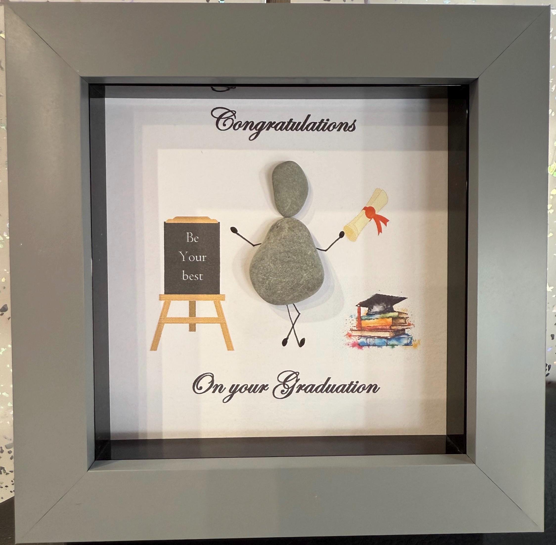 Graduation Pebble Art, Graduation Framed Art, Pebble Art Graduation ...