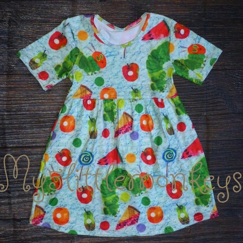 Very Hungry Caterpillar Flutter Dress Only. - Etsy