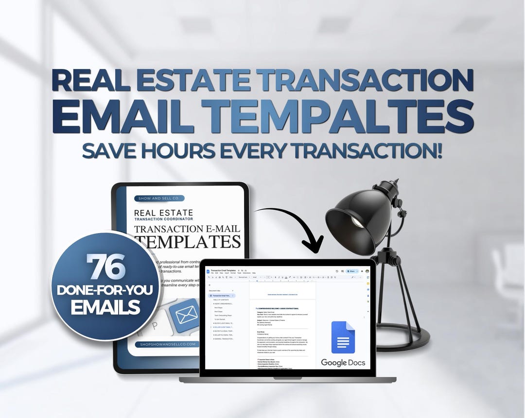 Sample Email Transction Real Estate Transaction Email Templates | Google Docs (76 Pre-written ...