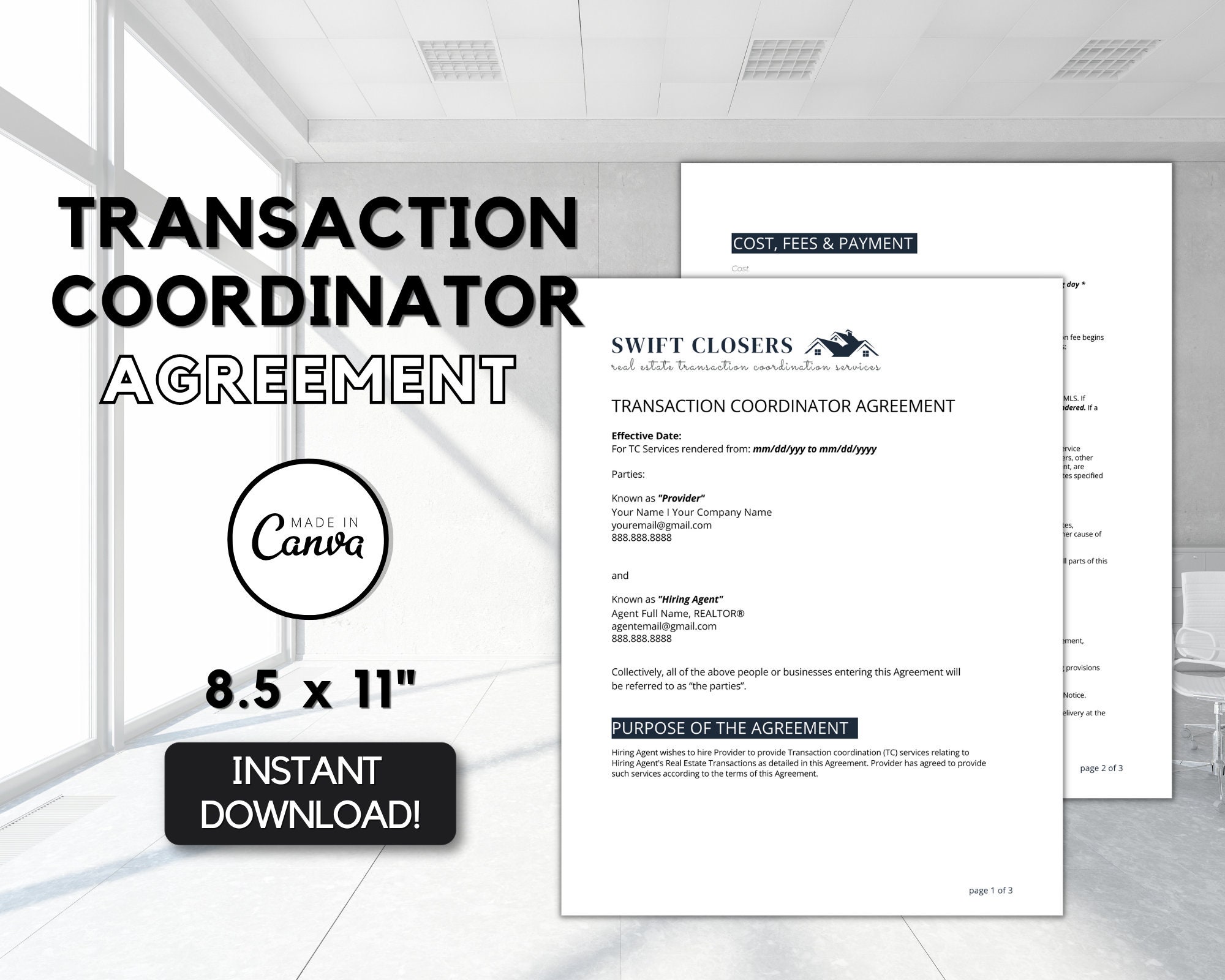 Real Estate Transaction Coordinator Contract Template Transaction Real Estate Transaction Coordinator Contract Template Transaction