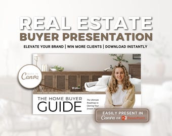 Real Estate Buyer Presentation: Canva Template for Realtors (Digital Download)