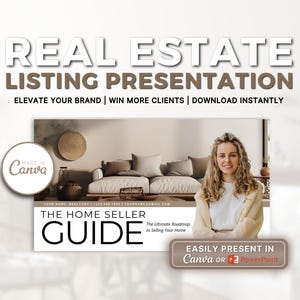 Real Estate Listing Presentation | Seller Consultation | Real Estate Marketing | Real Estate Canva Template | NAR Settlement