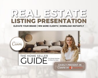 Presentación de anuncios inmobiliarios: Plantilla de Canva (Descarga digital)