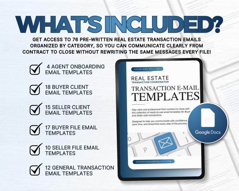 Sample Email Transction Real Estate Transaction Email Templates | Google Docs (76 Pre-written ...