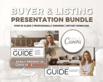 Real Estate Presentation Bundle: Buyer & Listing Canva Templates (Digital Download)