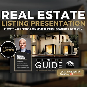 Real Estate Listing Presentation | Seller Consultation | Real Estate Marketing | Real Estate Canva Template | NAR Settlement