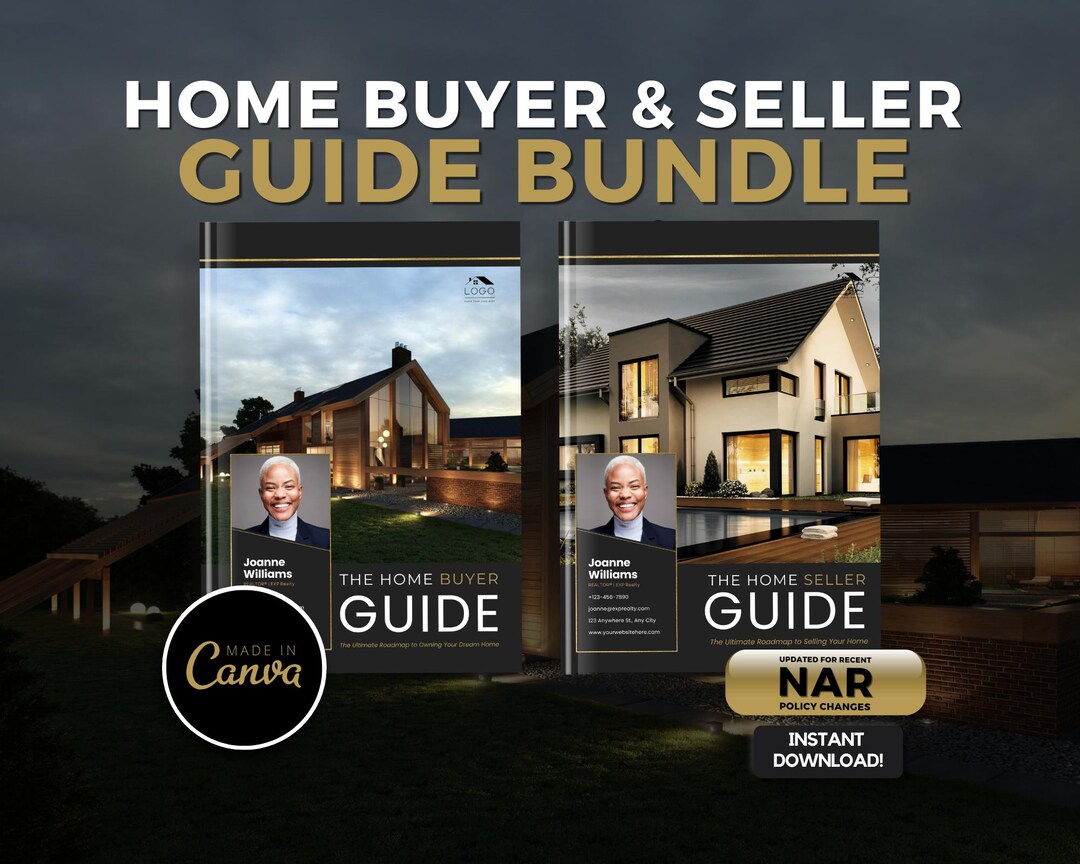 Real Estate Buyer & Seller Guide Bundle | Editable Canva Template for ...