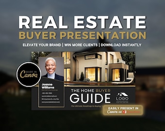 Real Estate Buyer Presentation: Canva Template (Instant Download)